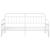 Cadru de pat de zi cu headboard Alb 90 x 190 cm Oțel GartenMobel Dekor
