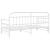 Cadru de pat de zi cu headboard Alb 90 x 200 cm Oțel GartenMobel Dekor