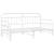 Cadru de pat de zi cu headboard Alb 90 x 200 cm Oțel GartenMobel Dekor