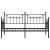 Cadru de pat de zi cu headboard Negru 75 x 190 cm Oțel GartenMobel Dekor