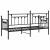 Cadru de pat de zi cu headboard Negru 75 x 190 cm Oțel GartenMobel Dekor