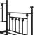 Cadru de pat de zi cu headboard Negru 75 x 190 cm Oțel GartenMobel Dekor
