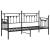 Cadru de pat de zi cu headboard Negru 75 x 190 cm Oțel GartenMobel Dekor