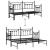 Cadru de pat de zi cu headboard Negru 80 x 200 cm Oțel GartenMobel Dekor
