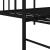 Cadru de pat de zi cu headboard Negru 80 x 200 cm Oțel GartenMobel Dekor