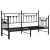 Cadru de pat de zi cu headboard Negru 80 x 200 cm Oțel GartenMobel Dekor