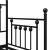 Cadru de pat de zi cu headboard Negru 80 x 200 cm Oțel GartenMobel Dekor