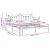 Cadru de pat de zi cu headboard Negru 90 x 190 cm Oțel GartenMobel Dekor