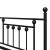 Cadru de pat de zi cu headboard Negru 90 x 200 cm Oțel GartenMobel Dekor