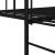 Cadru de pat de zi cu headboard Negru 107 x 203 cm Oțel GartenMobel Dekor