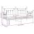 Cadru de pat de zi cu headboard Alb 80 x 200 cm Oțel GartenMobel Dekor