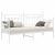 Cadru de pat de zi cu headboard Alb 80 x 200 cm Oțel GartenMobel Dekor