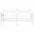 Cadru de pat de zi cu headboard Alb 100 x 190 cm Oțel GartenMobel Dekor