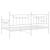 Cadru de pat de zi cu headboard Alb 100 x 190 cm Oțel GartenMobel Dekor