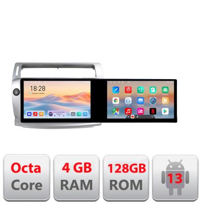 Navigatie Citroen C4 Kit-088 Edotec 2 ecrane  8 core 4+128 21.6 inch Incell android Wifi 5Ghz gps internet CarStore Technology