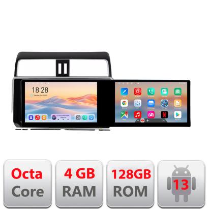 Navigatie Toyota Prado J150 2018- Kit-1065 Edotec 2 ecrane  8 core 4+128 21.6 inch Incell android Wifi 5Ghz gps internet CarStore Technology