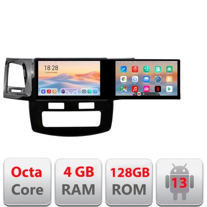 Navigatie Toyota Hilux 2008-2014 Kit-143 Edotec 2 ecrane  8 core 4+128 21.6 inch Incell android Wifi 5Ghz gps internet CarStore Technology