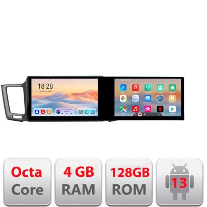 Navigatie TOYOTA RAV 4 2013-2018 Kit-247 Edotec 2 ecrane  8 core 4+128 21.6 inch Incell android Wifi 5Ghz gps internet CarStore Technology