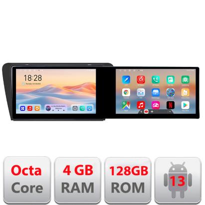 Navigatie SKODA SKODA OCTAVIA 2014-2020 Manual Kit-279 Edotec 2 ecrane  8 core 4+128 21.6 inch Incell android Wifi 5Ghz gps internet CarStore Technology