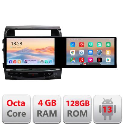 Navigatie Toyota Landcruiser L200 V8 2008-2020 Kit-381-type-a Edotec 2 ecrane  8 core 4+128 21.6 inch Incell android Wifi 5Ghz gps internet CarStore Technology