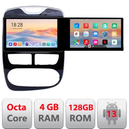 Navigatie Renault Clio 4 V1 Kit-467 Edotec 2 ecrane  8 core 4+128 21.6 inch Incell android Wifi 5Ghz gps internet CarStore Technology