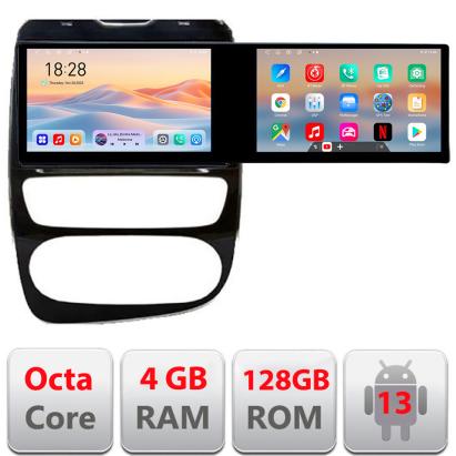 Navigatie Renault Clio 4 V2 Kit-468 Edotec 2 ecrane  8 core 4+128 21.6 inch Incell android Wifi 5Ghz gps internet CarStore Technology