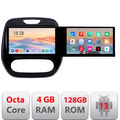 Navigatie Renault Captur 2013-2020 Edotec 2 ecrane  8 core 4+128 21.6 inch Incell android Wifi 5Ghz gps internet  KIT-captur-v2 CarStore Technology