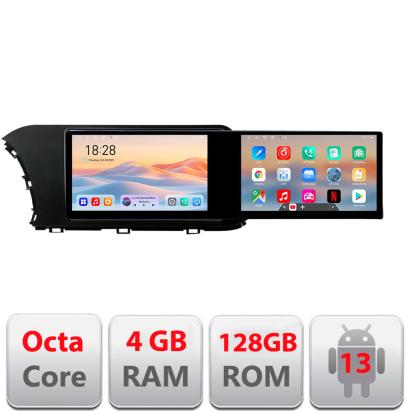 Navigatie Hyundai I20 2020- Kit-i20 Edotec 2 ecrane  8 core 4+128 21.6 inch Incell android Wifi 5Ghz gps internet CarStore Technology
