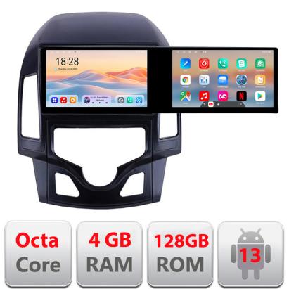 Navigatie Hyundai I30 2009-2012 clima automata Kit-i30automatic Edotec 2 ecrane  8 core 4+128 21.6 inch Incell android Wifi 5Ghz gps internet et CarStore Technology