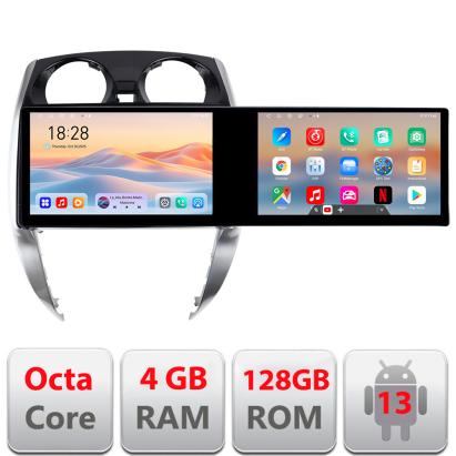 Navigatie Nisan Note 2012-2019 Edotec 2 ecrane  8 core 4+128 21.6 inch Incell android Wifi 5Ghz gps internet  KIT-note-2012 CarStore Technology