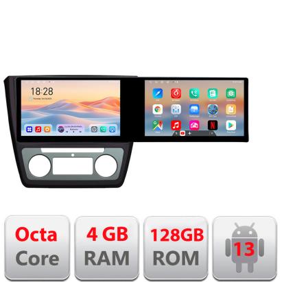 Navigatie Skoda Yeti 2009-2014 Kit-YETI Edotec 2 ecrane  8 core 4+128 21.6 inch Incell android Wifi 5Ghz gps internet CarStore Technology