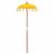 Parasol Balinez Galben (90-100) x 260 cm Bumbac și lemn masiv GartenMobel Dekor