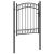 Poartă de gard Gri 150 x 100 cm Oțel vopsit în pulbere GartenMobel Dekor