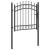 Poartă de gard cu țepi Gri 100 x 100 cm Oțel vopsit în pulbere GartenMobel Dekor