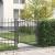 Poartă de gard cu țepi Gri 100 x 100 cm Oțel vopsit în pulbere GartenMobel Dekor