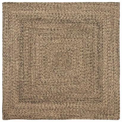 Covor Basketweave Natural și negru 160 x 160 cm Iută GartenMobel Dekor