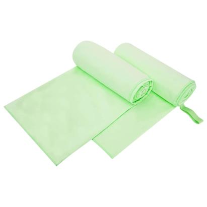 Prosoape Sport 2 pcs Verde 200 x 100 cm Poliester și poliamidă GartenMobel Dekor