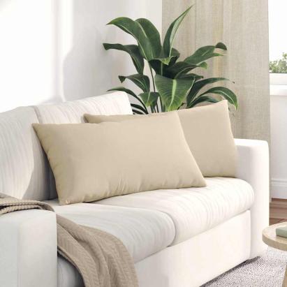 Perne pentru canapea 2 pcs Crem 80 x 40 cm țesătură GartenMobel Dekor