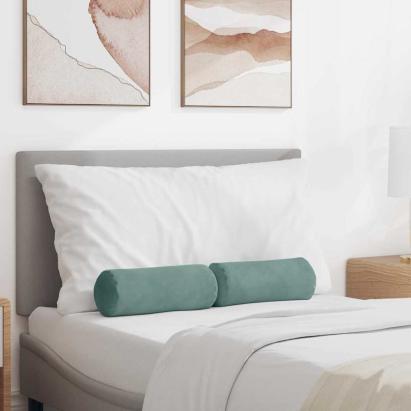 Perne Bolster 2 pcs Verde Mării Ø 15 x 40 cm GartenMobel Dekor