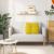 Perna pentru spate Galben 60 x 24 x 50 cm Catifea GartenMobel Dekor