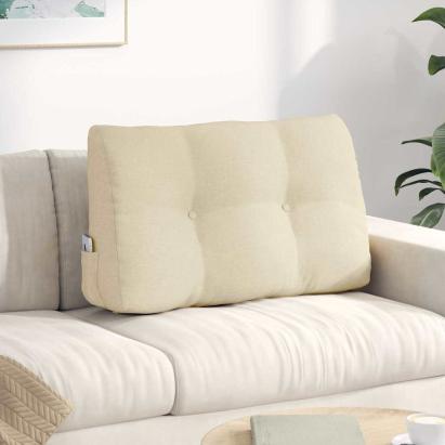 Perna pentru spate Crem 80 x 24 x 50 cm țesătură GartenMobel Dekor