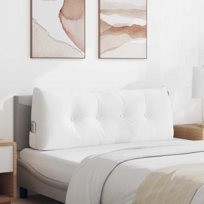 Perna pentru spate Alb 120 x 24 x 50 cm țesătură GartenMobel Dekor