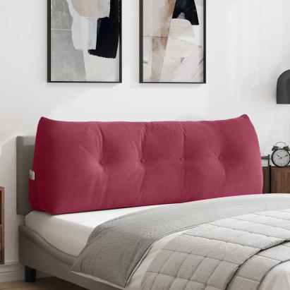 Perna pentru spate Roșu Vin 140 x 24 x 50 cm Catifea GartenMobel Dekor