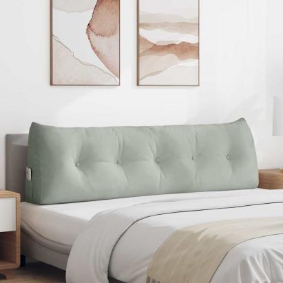 Perna pentru spate Gri deschis 160 x 24 x 50 cm Catifea GartenMobel Dekor