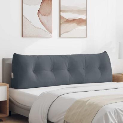 Perna pentru spate Gri închis 160 x 24 x 50 cm Catifea GartenMobel Dekor