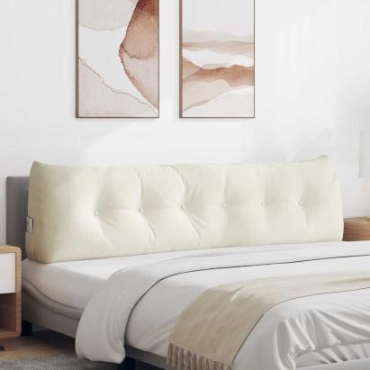 Perna pentru spate Crem 180 x 24 x 50 cm Catifea GartenMobel Dekor