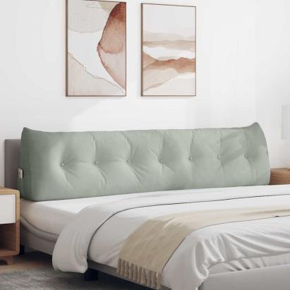 Perna pentru spate Gri deschis 200 x 24 x 50 cm Catifea GartenMobel Dekor