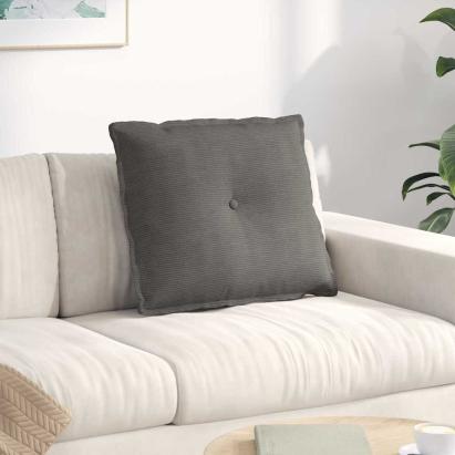 Perna pentru spate Gri deschis 60 x 50 cm Țesătură din corduroy GartenMobel Dekor