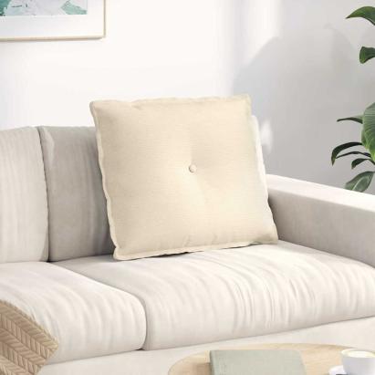 Perna pentru spate Crem 60 x 50 cm Țesătură din corduroy GartenMobel Dekor