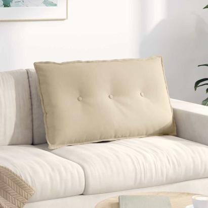 Perna pentru spate Crem 80 x 50 cm Țesătură din microfibră GartenMobel Dekor